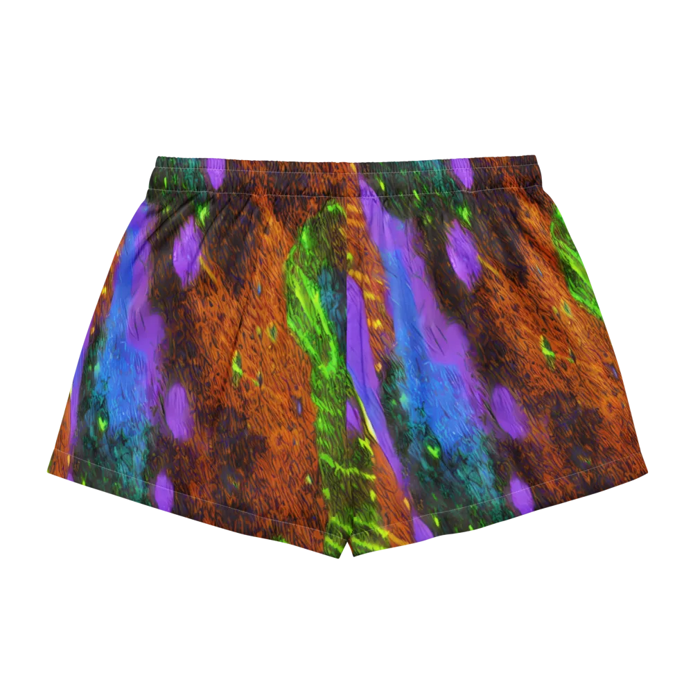 Feral Fluorescence on Women's Pajama Shorts — Back