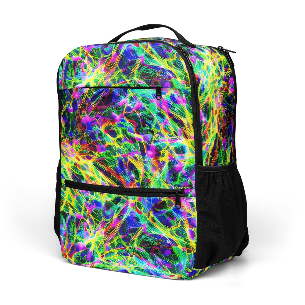 Psychedelic Rainforest on Utility Backpack — Left Front