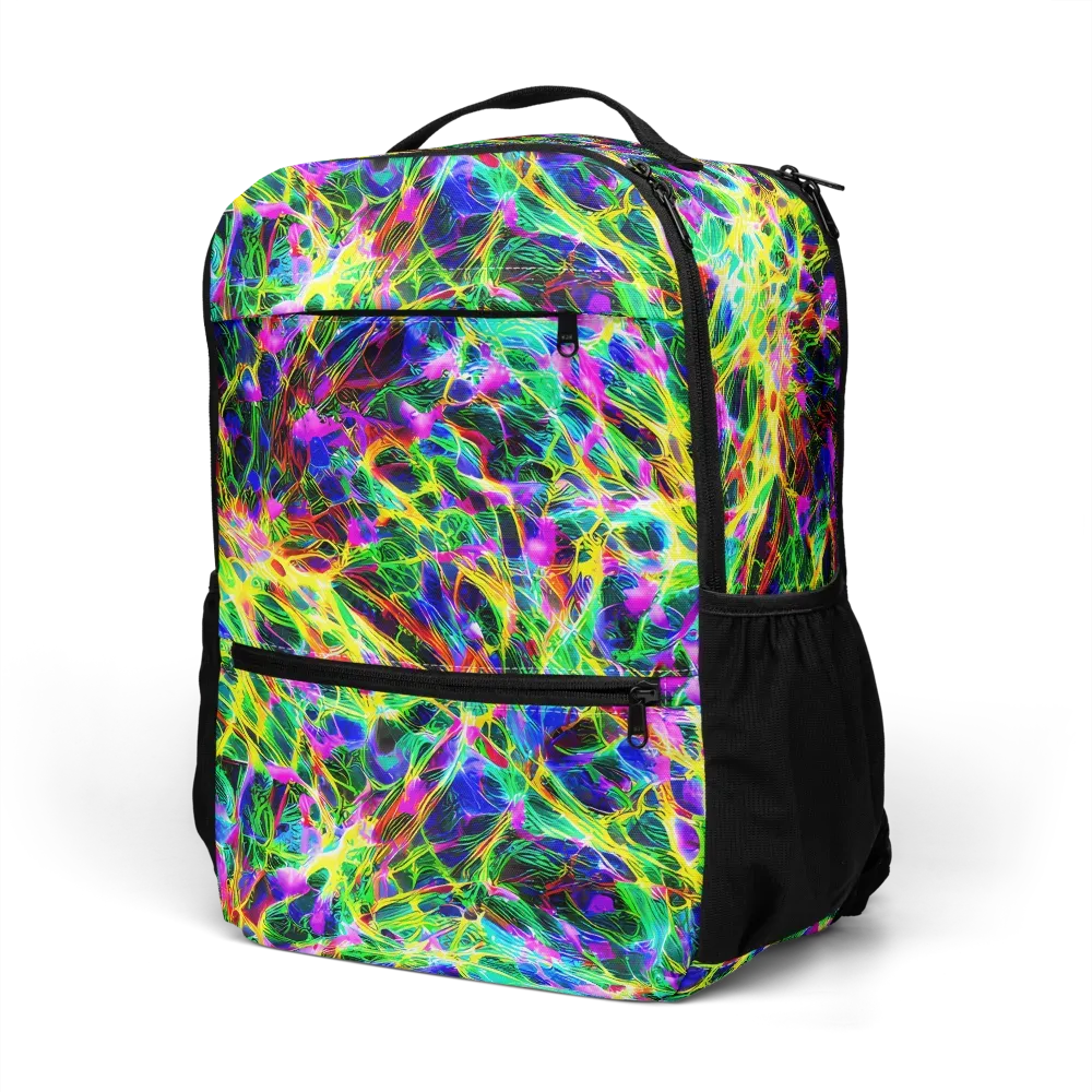 Psychedelic Rainforest on Utility Backpack — Left Front