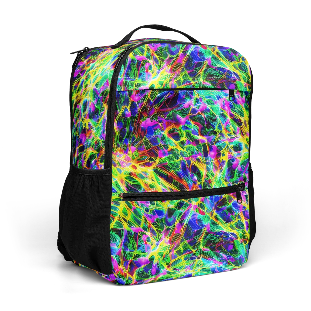 Psychedelic Rainforest on Utility Backpack — Right Front