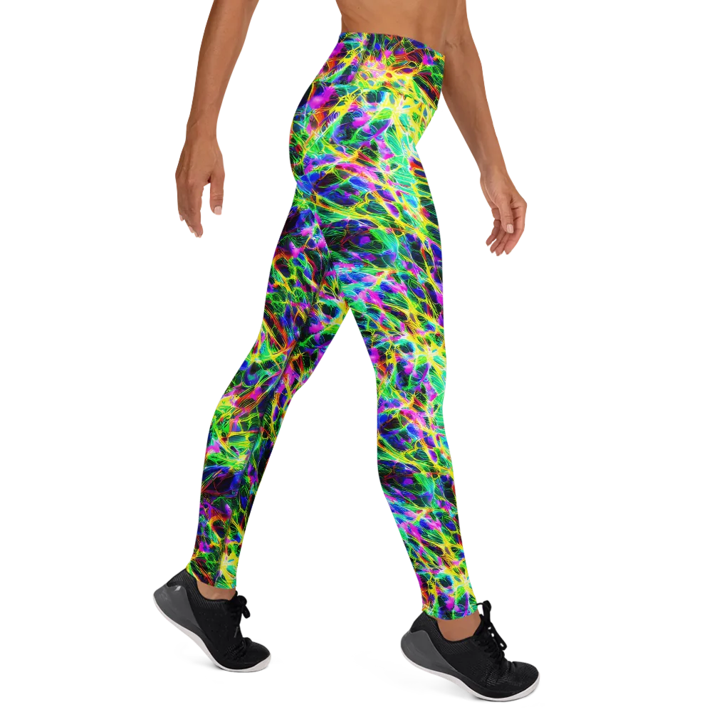 Psychedelic Rainforest on Yoga Leggings — Right