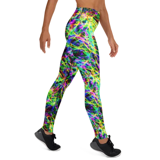 Psychedelic Rainforest on a Yoga Leggings