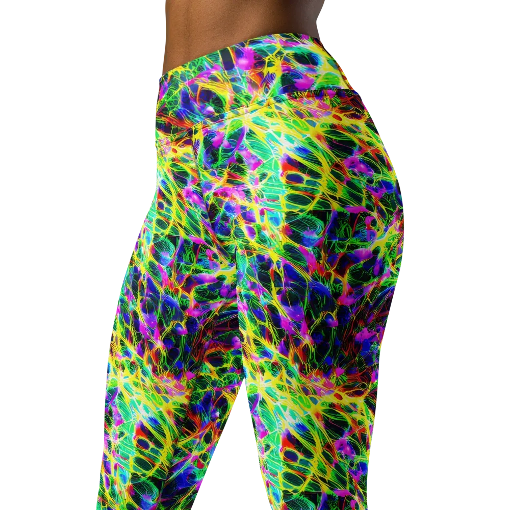 Psychedelic Rainforest on Yoga Leggings — Left Front