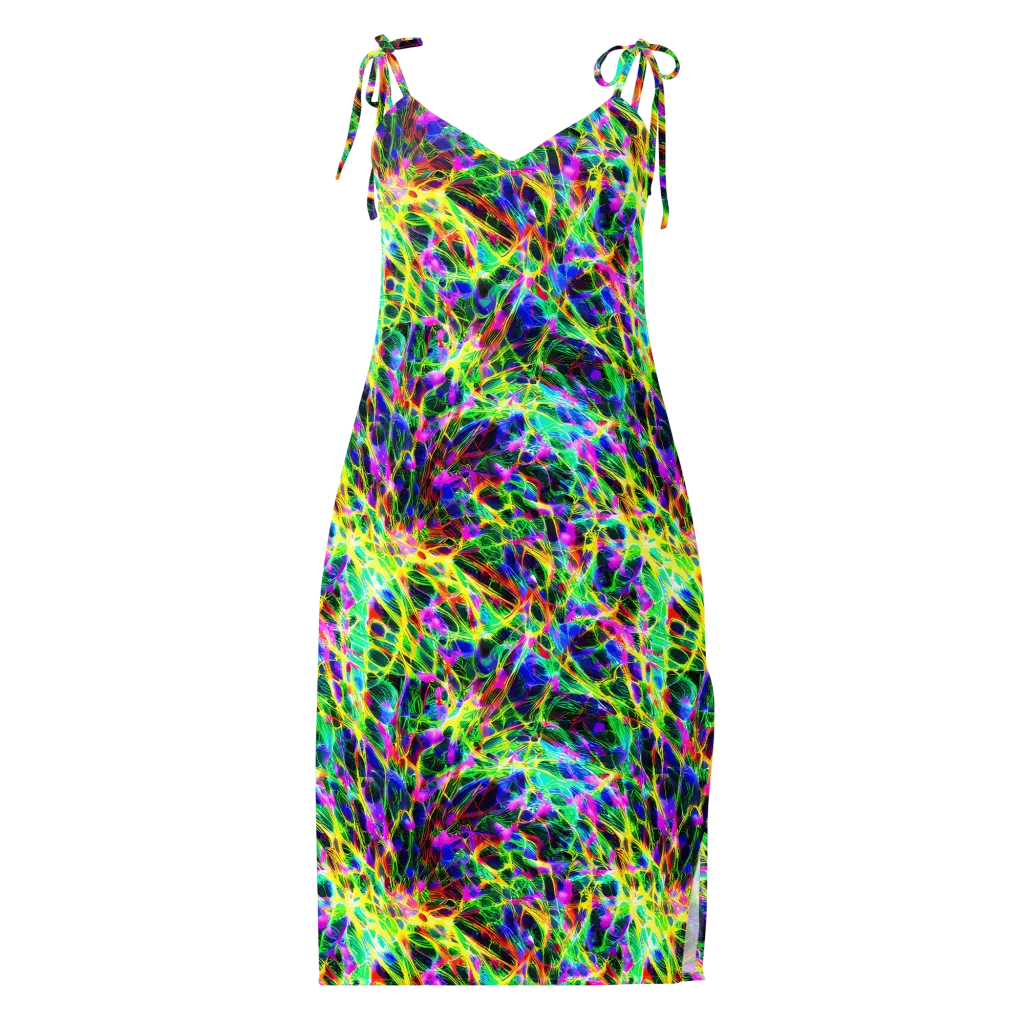 Psychedelic Rainforest on Slip Dress — Front