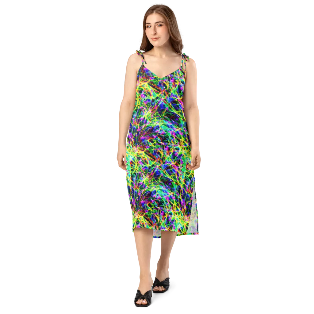 Psychedelic Rainforest on Slip Dress — Front