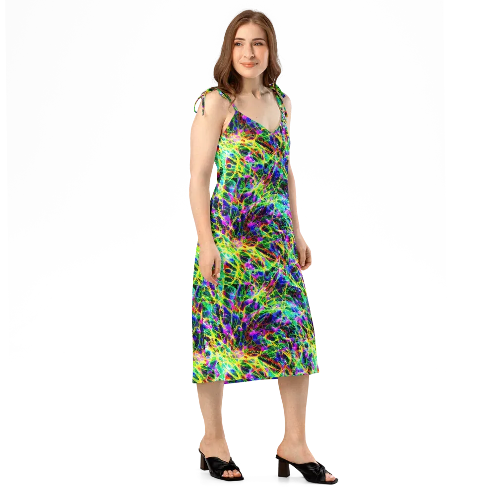 Psychedelic Rainforest on Slip Dress — Right Front