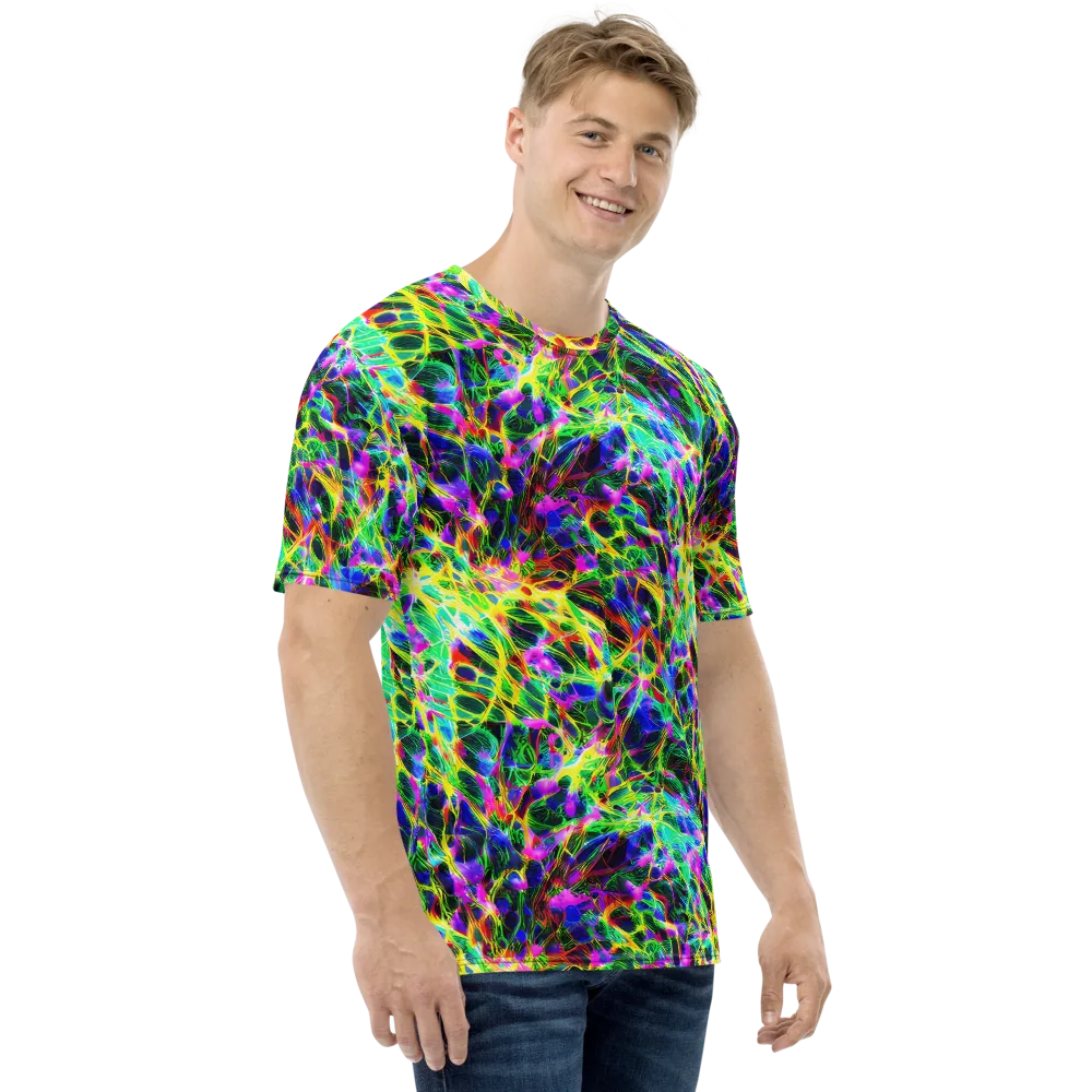 Psychedelic Rainforest on Men's Crew Neck T-Shirt — Right
