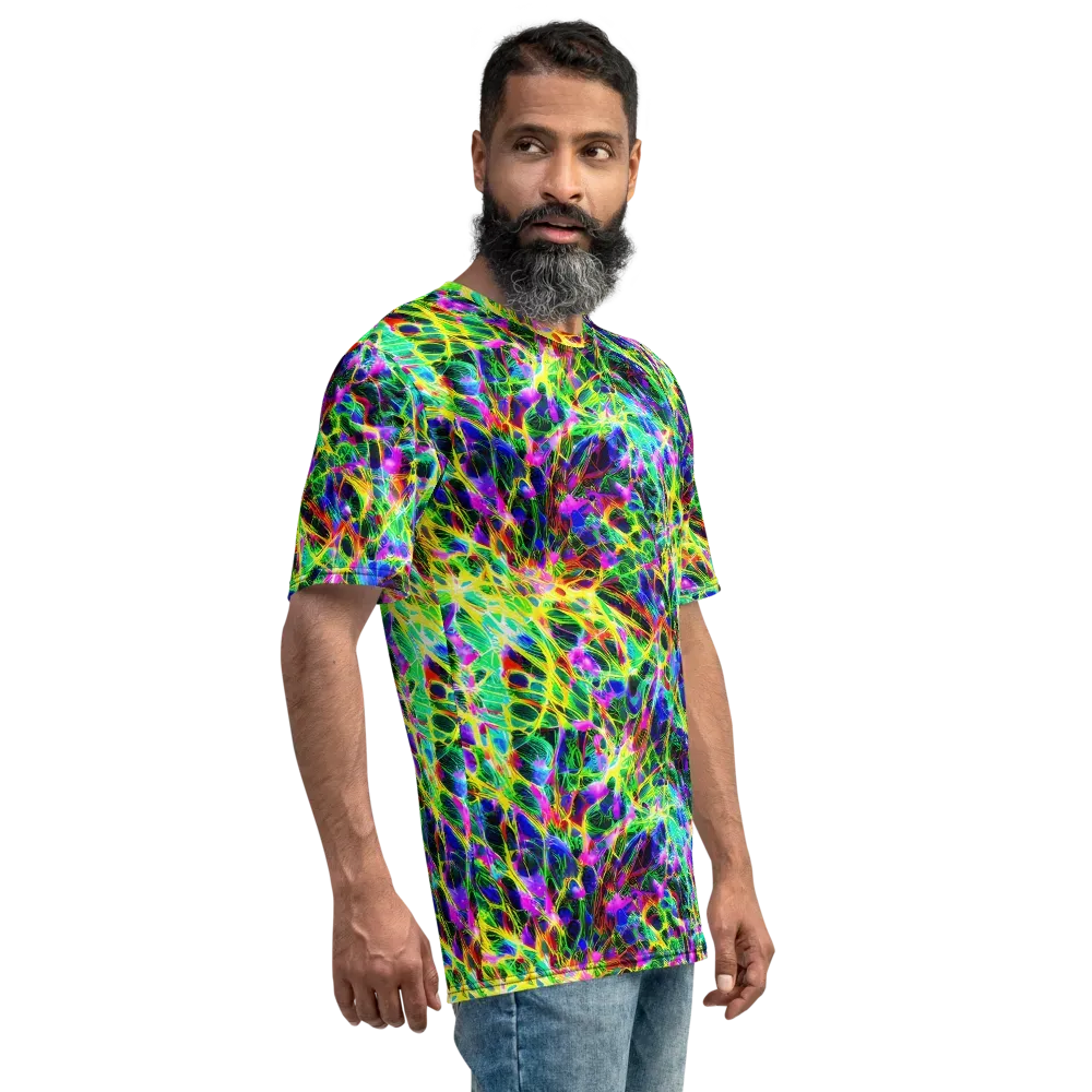 Psychedelic Rainforest on Men's Crew Neck T-Shirt — Right