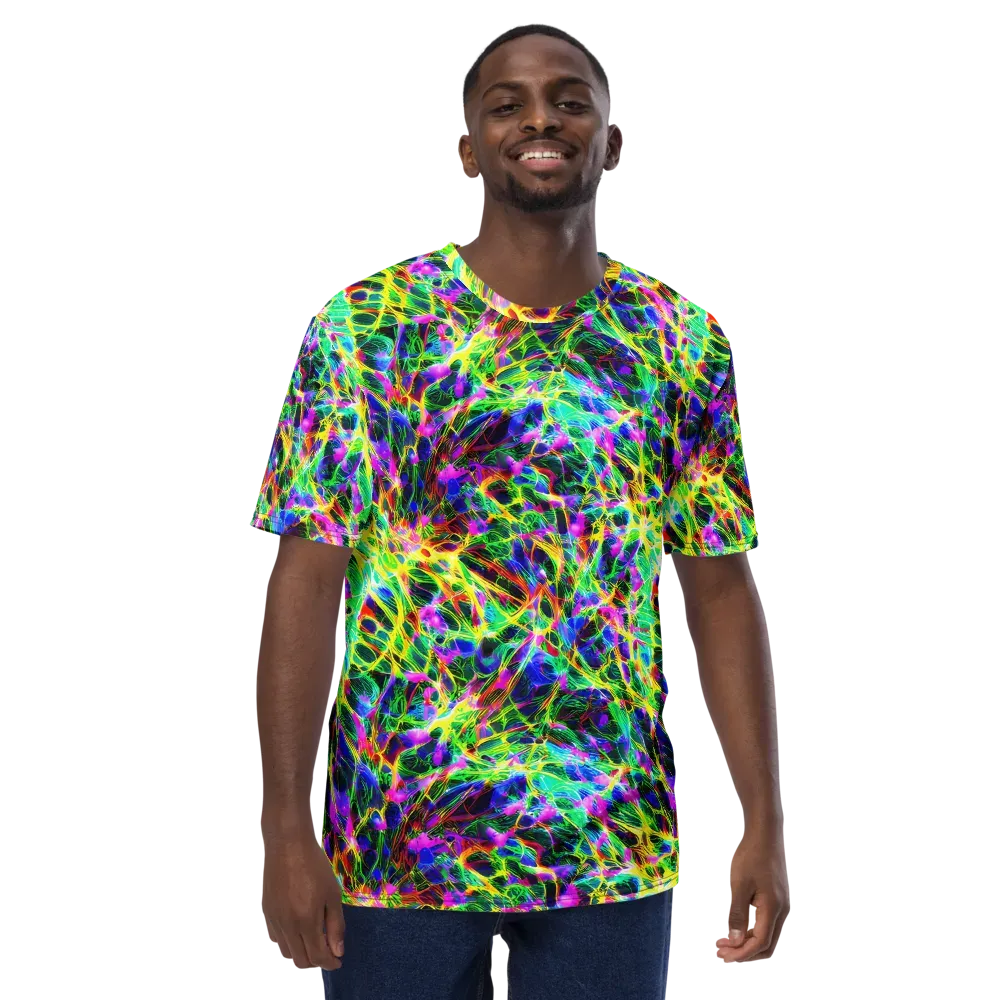 Psychedelic Rainforest on Men's Crew Neck T-Shirt — Front