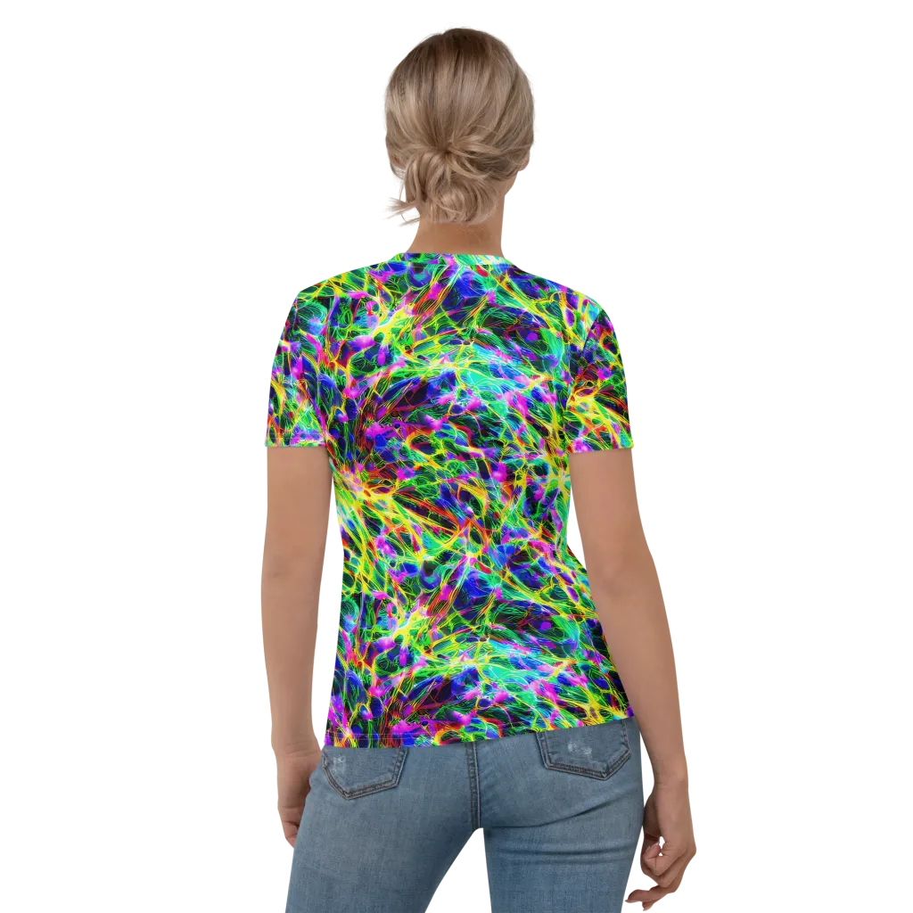 Psychedelic Rainforest on Women's Crew Neck T-Shirt — Back