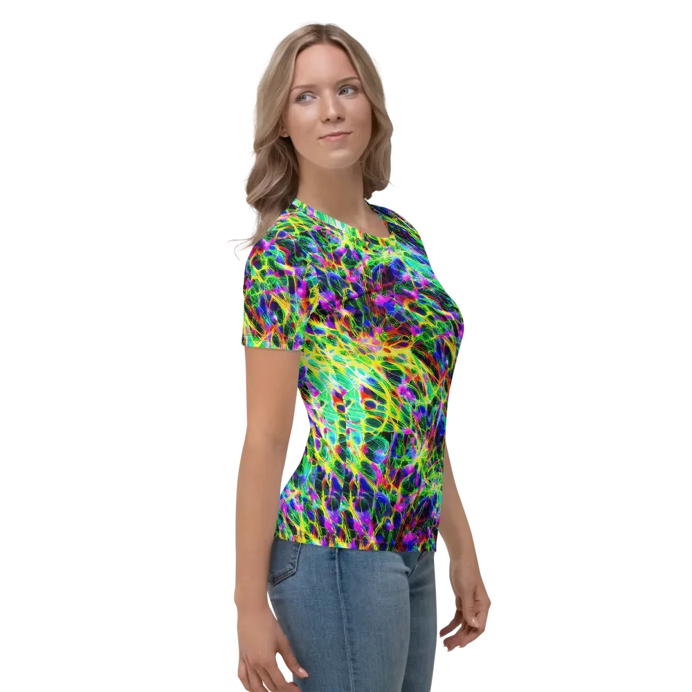 Psychedelic Rainforest on Women's Crew Neck T-Shirt — Right