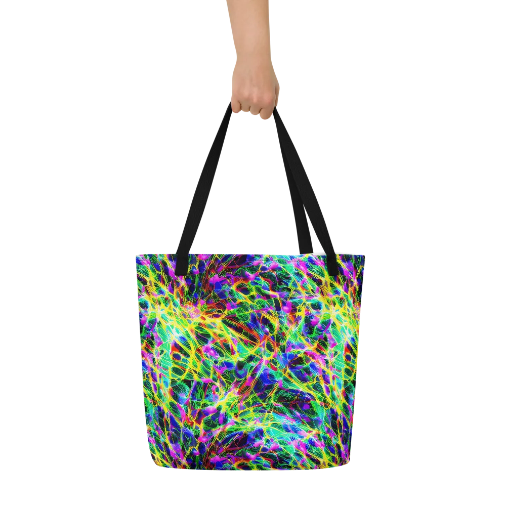 Psychedelic Rainforest on Large Tote Bag W/ Pocket — Front