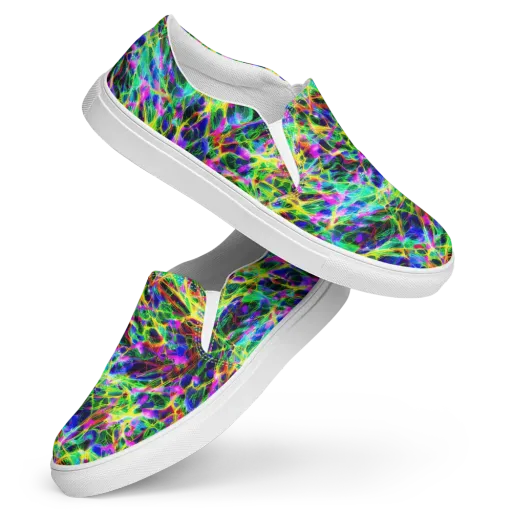 Psychedelic Rainforest on a Women's Slip-On Canvas Shoes