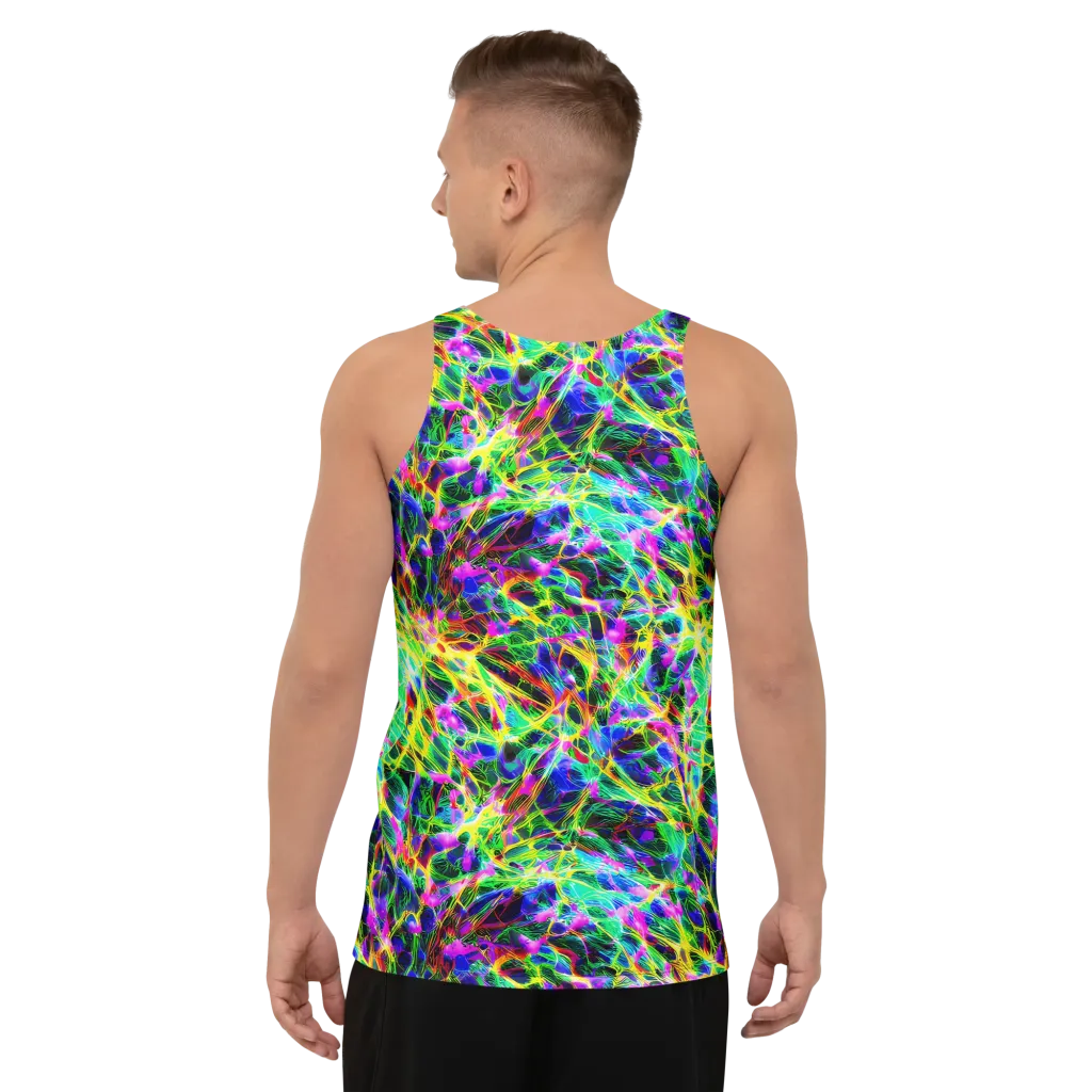 Psychedelic Rainforest on Men's Tank Top — Back