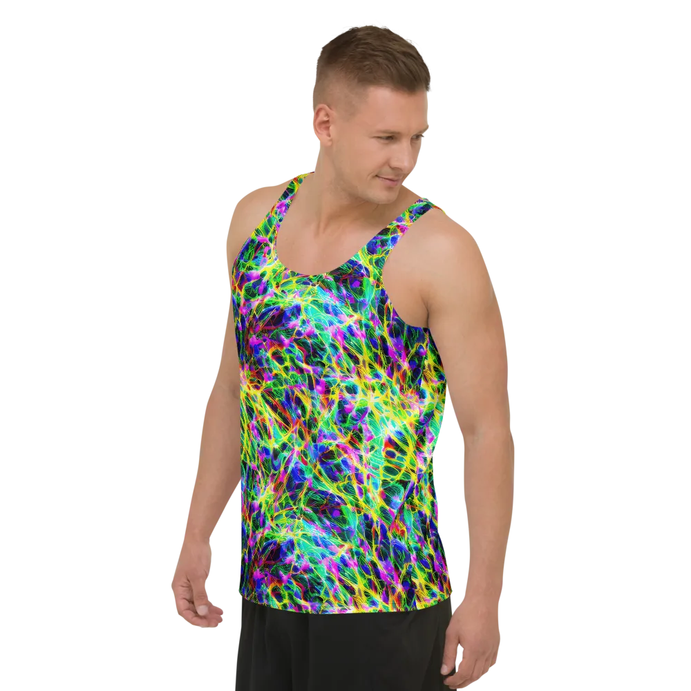 Psychedelic Rainforest on Men's Tank Top — Left Front
