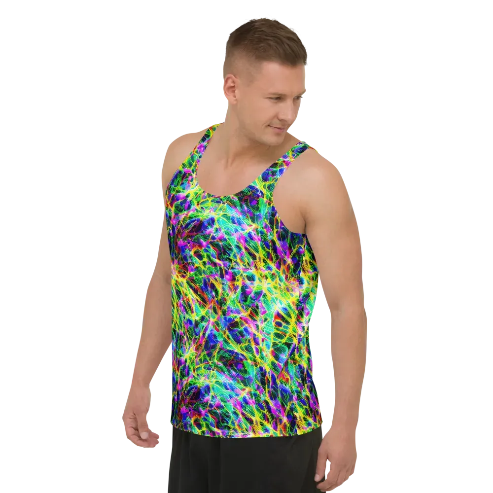 Psychedelic Rainforest on Men's Tank Top — Left Front