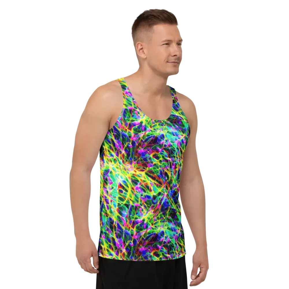 Psychedelic Rainforest on Men's Tank Top — Right Front