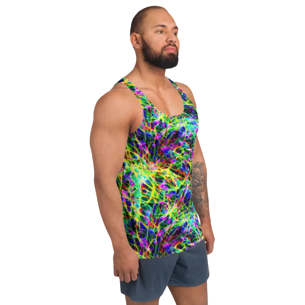 Psychedelic Rainforest on Men's Tank Top — Right Front