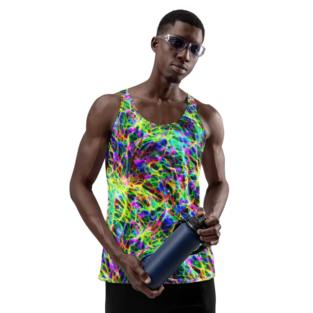 Psychedelic Rainforest on Men's Tank Top — Front