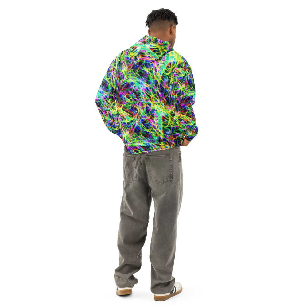Psychedelic Rainforest on Cotton Hoodie — Back