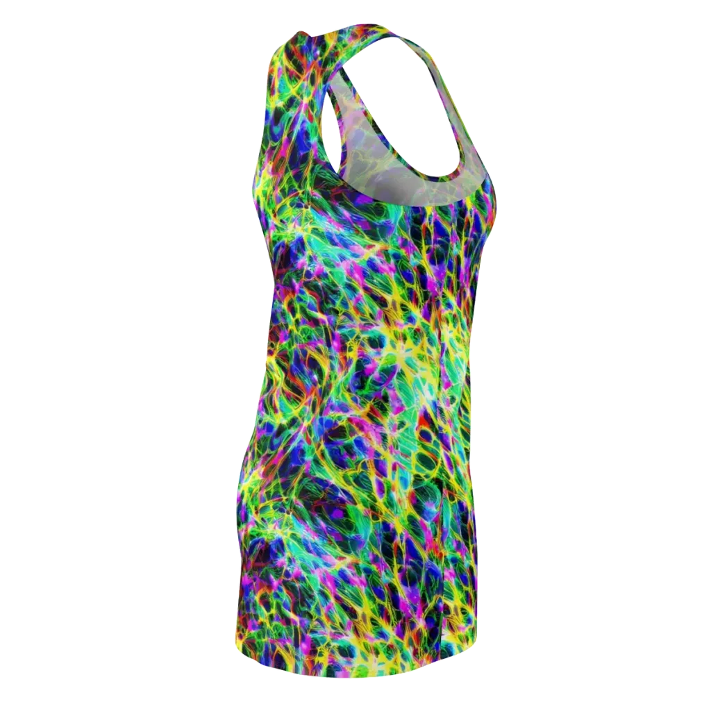 Psychedelic Rainforest on Racerback Dress — Back Side