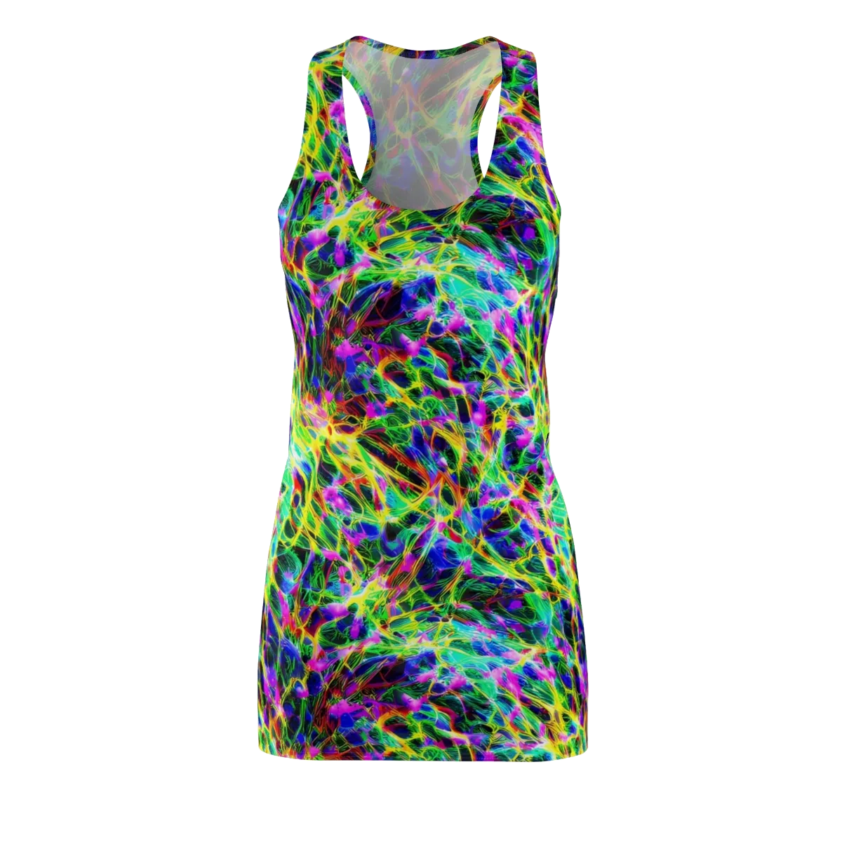 Psychedelic Rainforest on Racerback Dress — Front