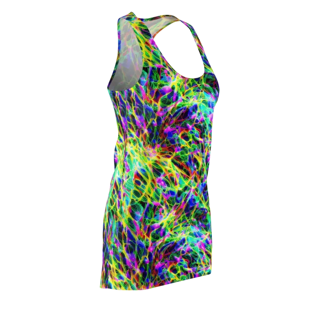 Psychedelic Rainforest on Racerback Dress — Front Side