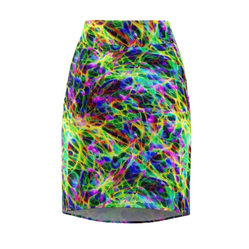 Psychedelic Rainforest on a Pencil Skirt