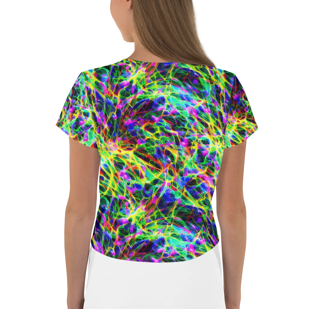 Psychedelic Rainforest on Crop Tee — Back