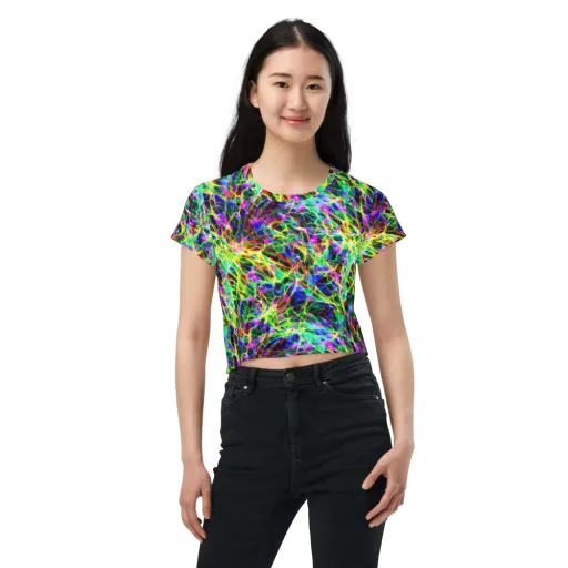 Psychedelic Rainforest on a Crop Tee
