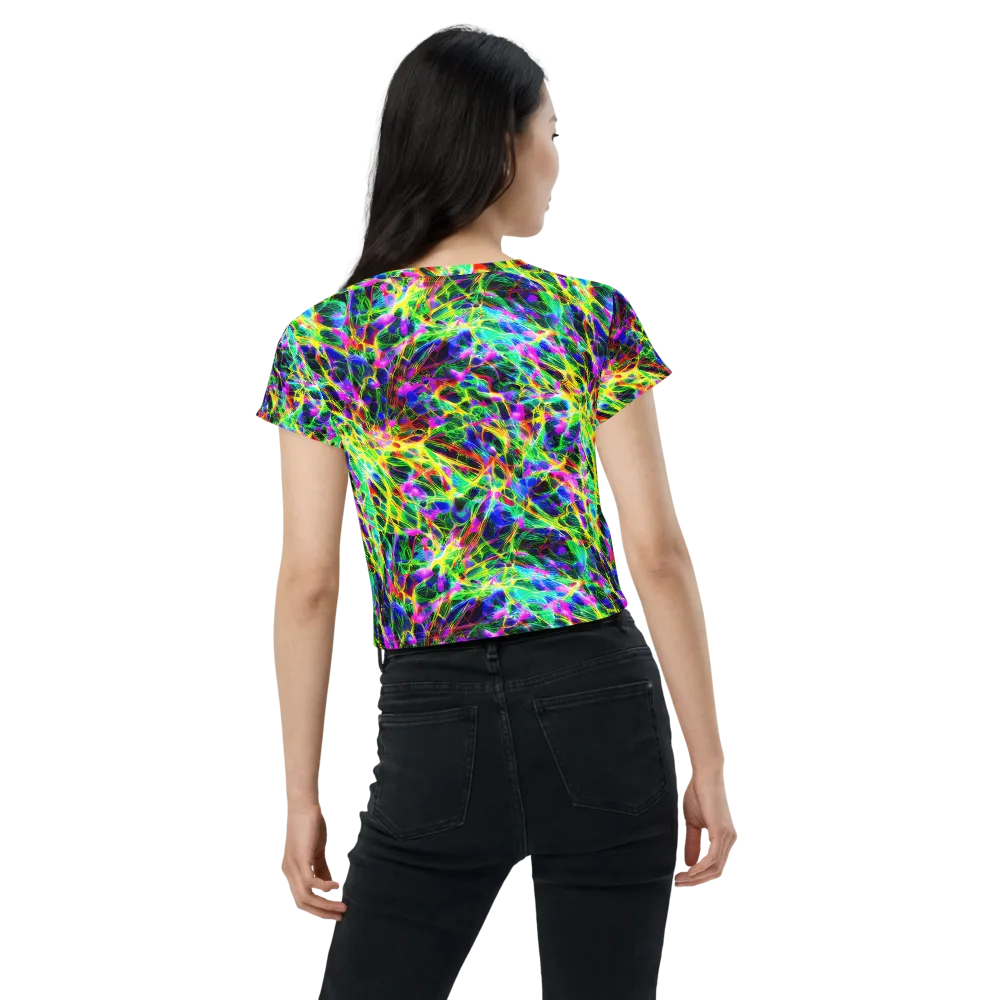 Psychedelic Rainforest on Crop Tee — Back