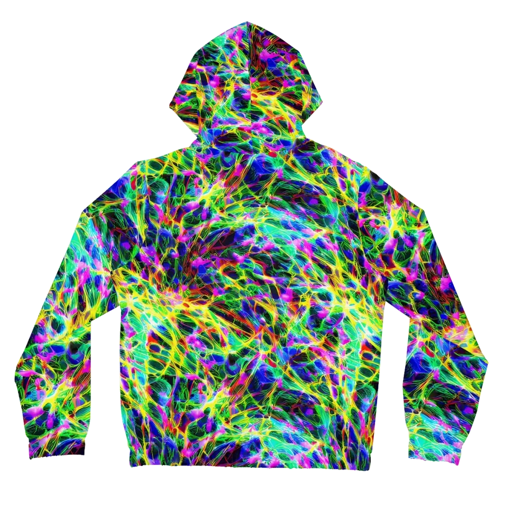 Psychedelic Rainforest on Women's Full-Zip Hoodie — Back