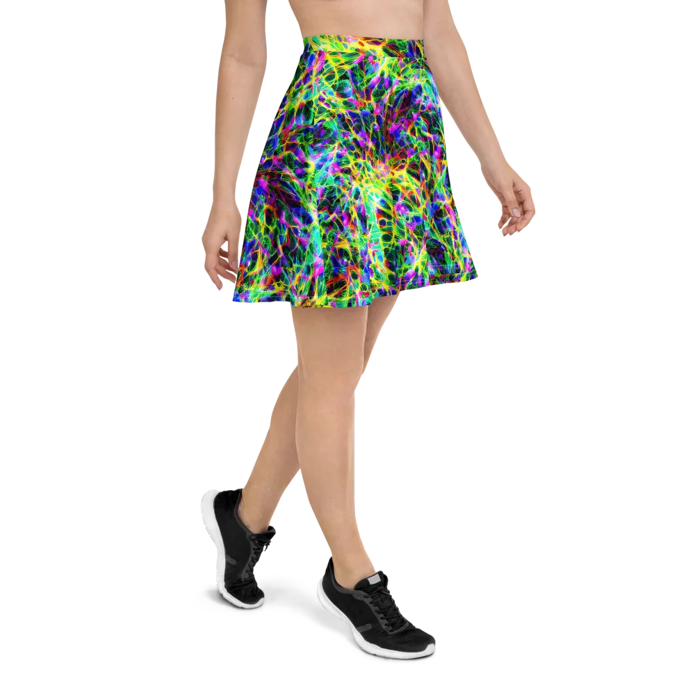 Psychedelic Rainforest on Skater Skirt — Right