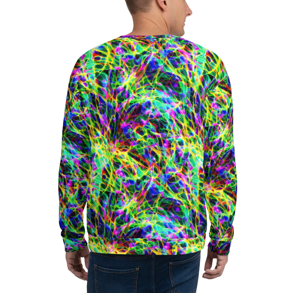 Psychedelic Rainforest on Sweatshirt — Back