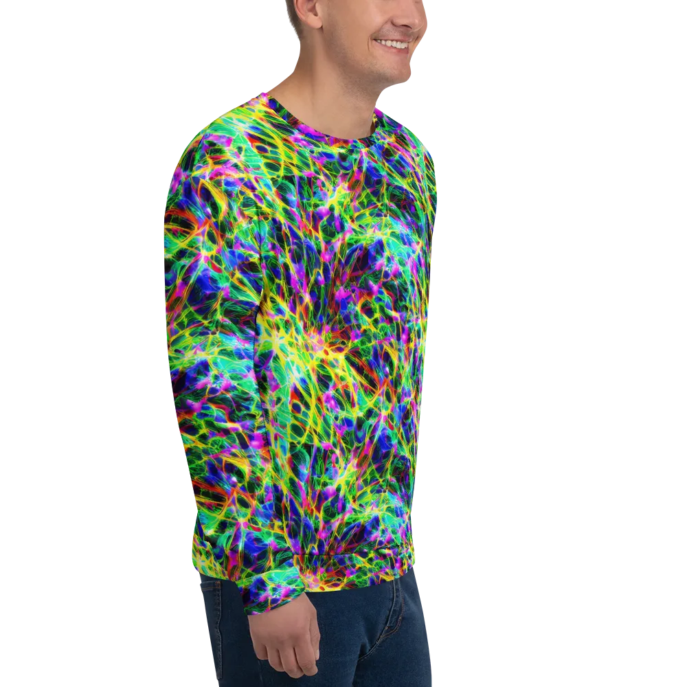 Psychedelic Rainforest on Sweatshirt — Right Front