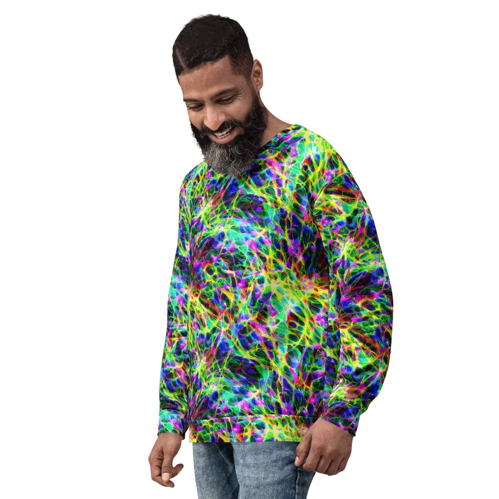 Psychedelic Rainforest on Sweatshirt — Left Front