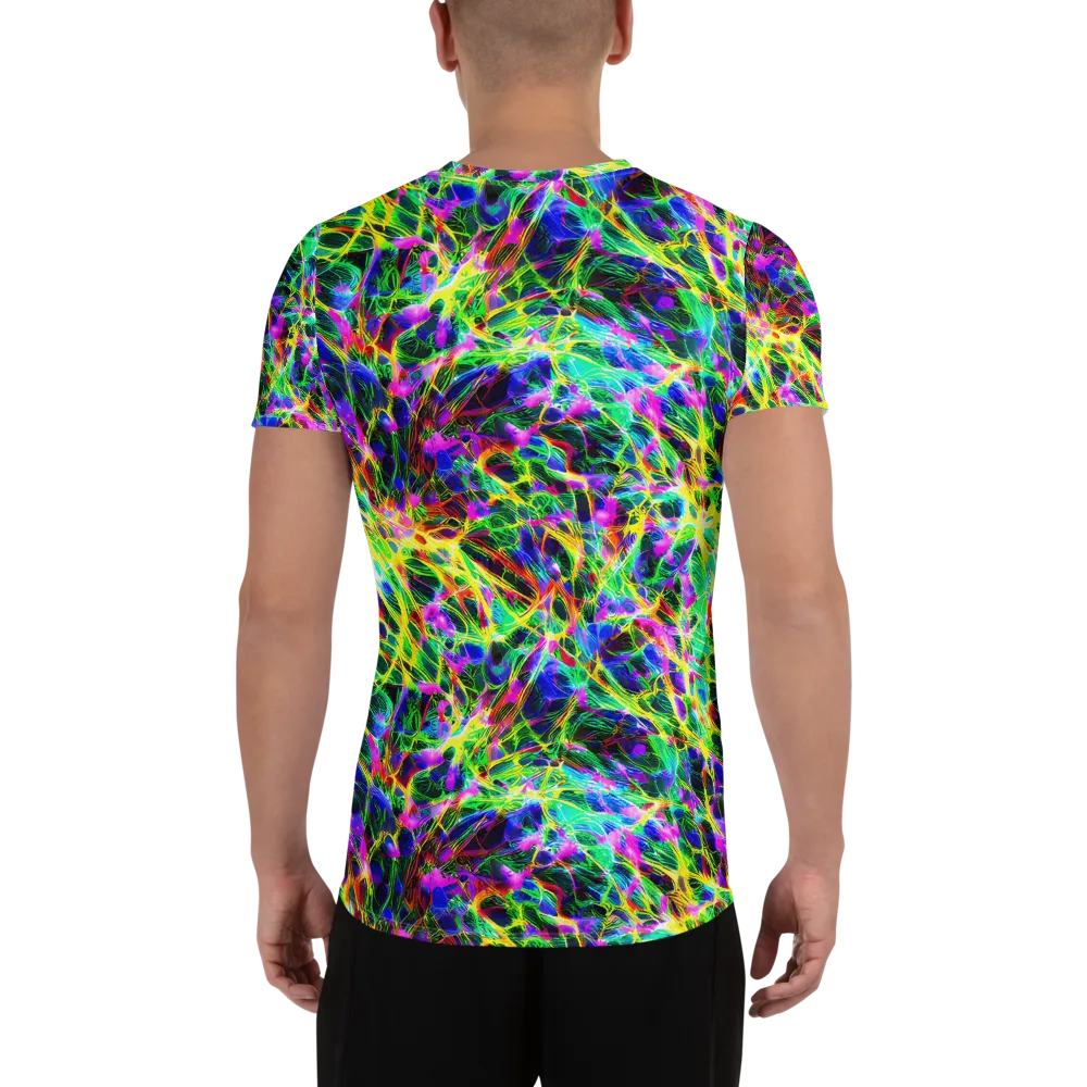 Psychedelic Rainforest on Men's Athletic T-Shirt — Back