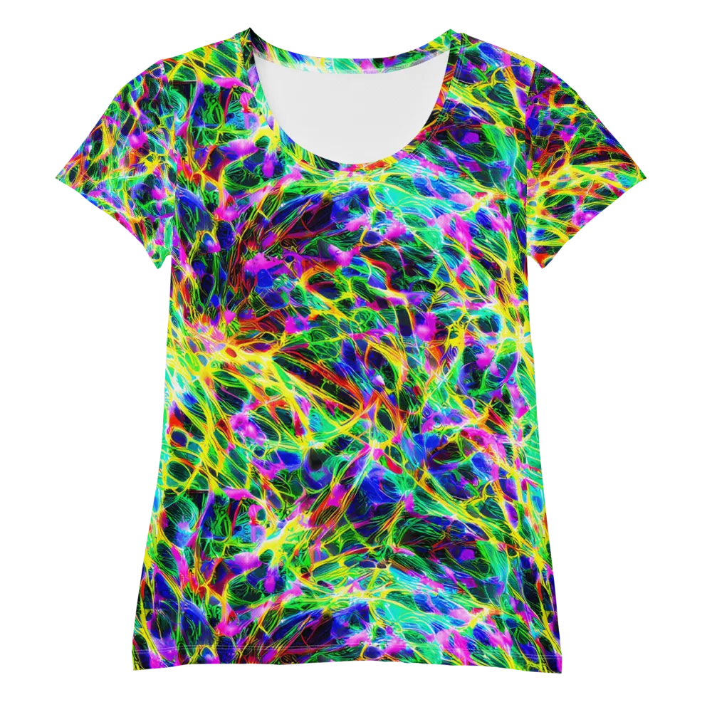 Psychedelic Rainforest on Women's Athletic T-Shirt — Front