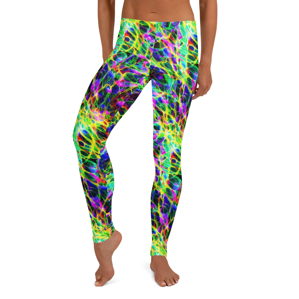 Psychedelic Rainforest on Leggings — Front
