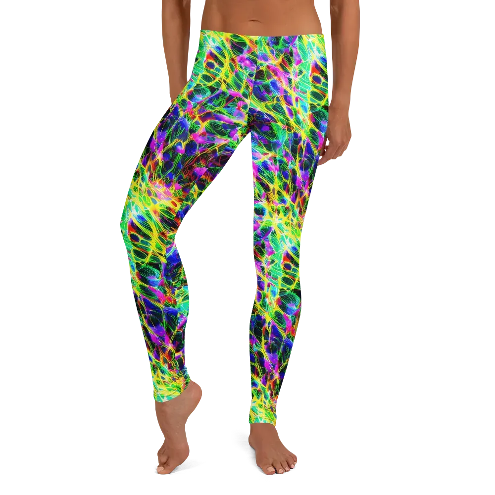 Psychedelic Rainforest on Leggings — Front