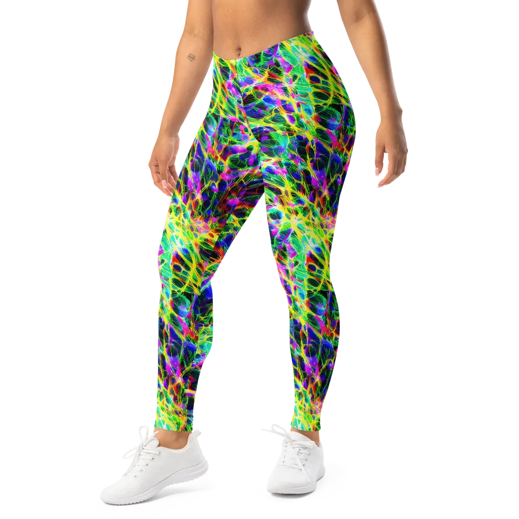 Psychedelic Rainforest on Leggings — Left Front