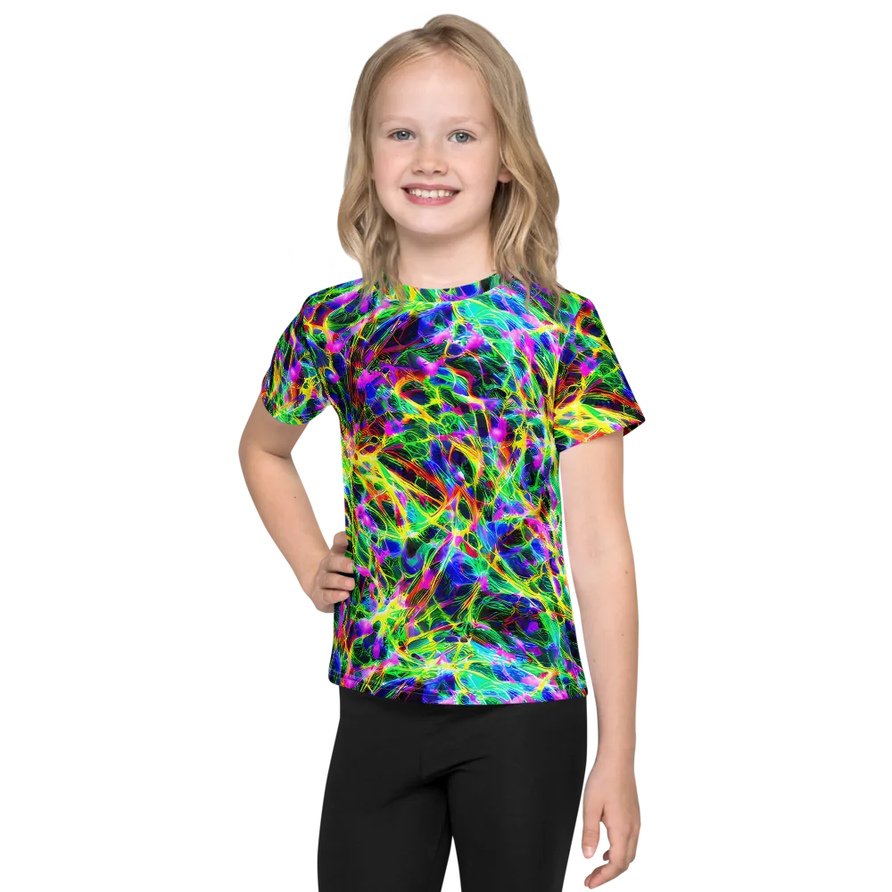 Psychedelic Rainforest on Kids Crew Neck T-Shirt — Front