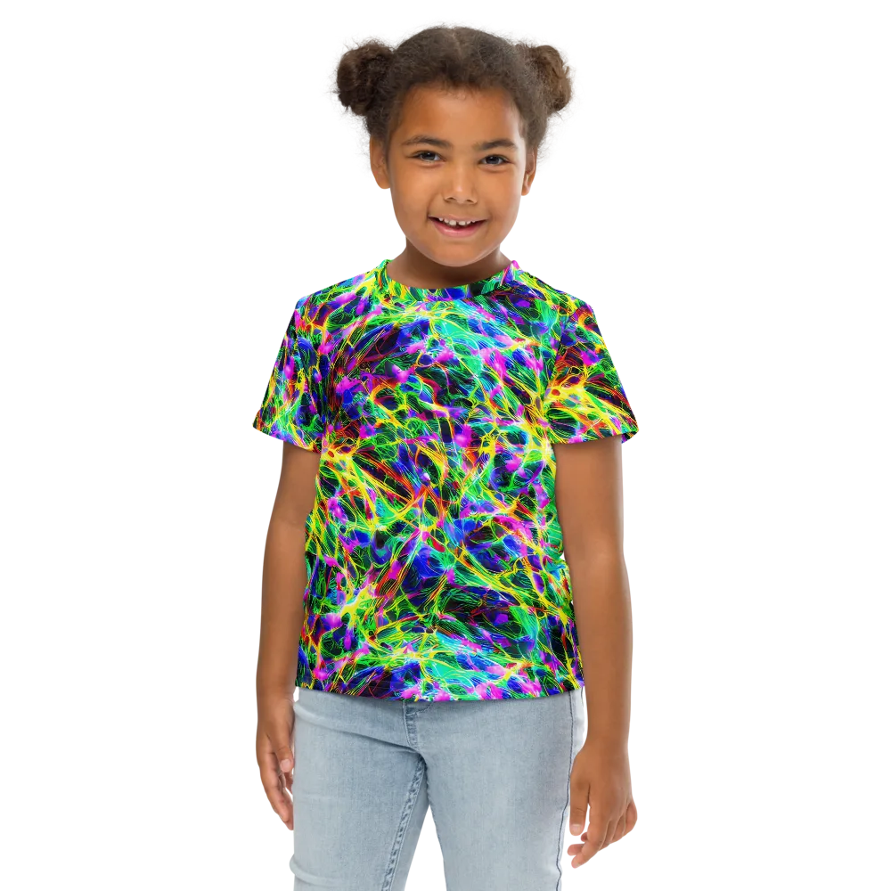 Psychedelic Rainforest on Kids Crew Neck T-Shirt — Front
