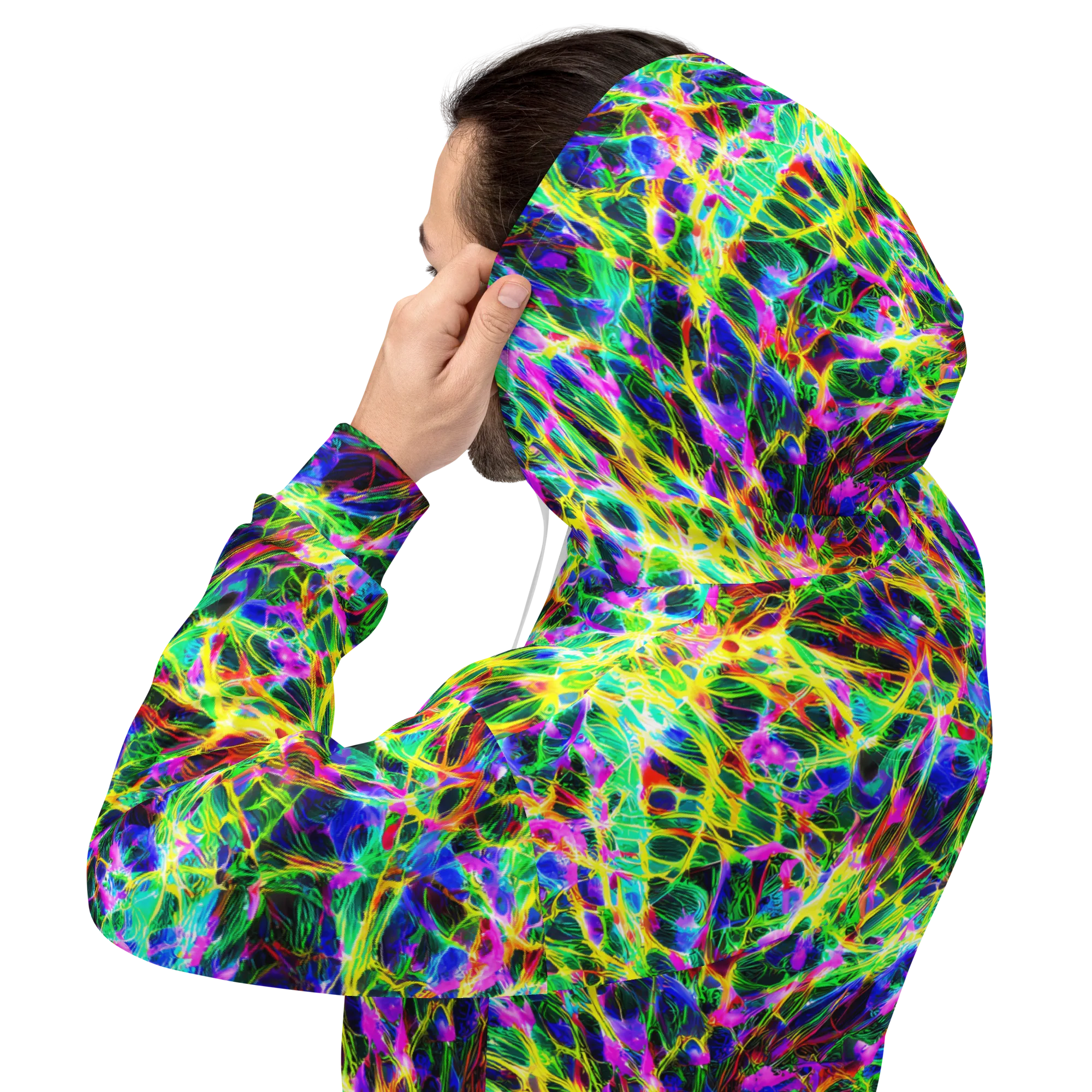 Psychedelic Rainforest on Hoodie — Back