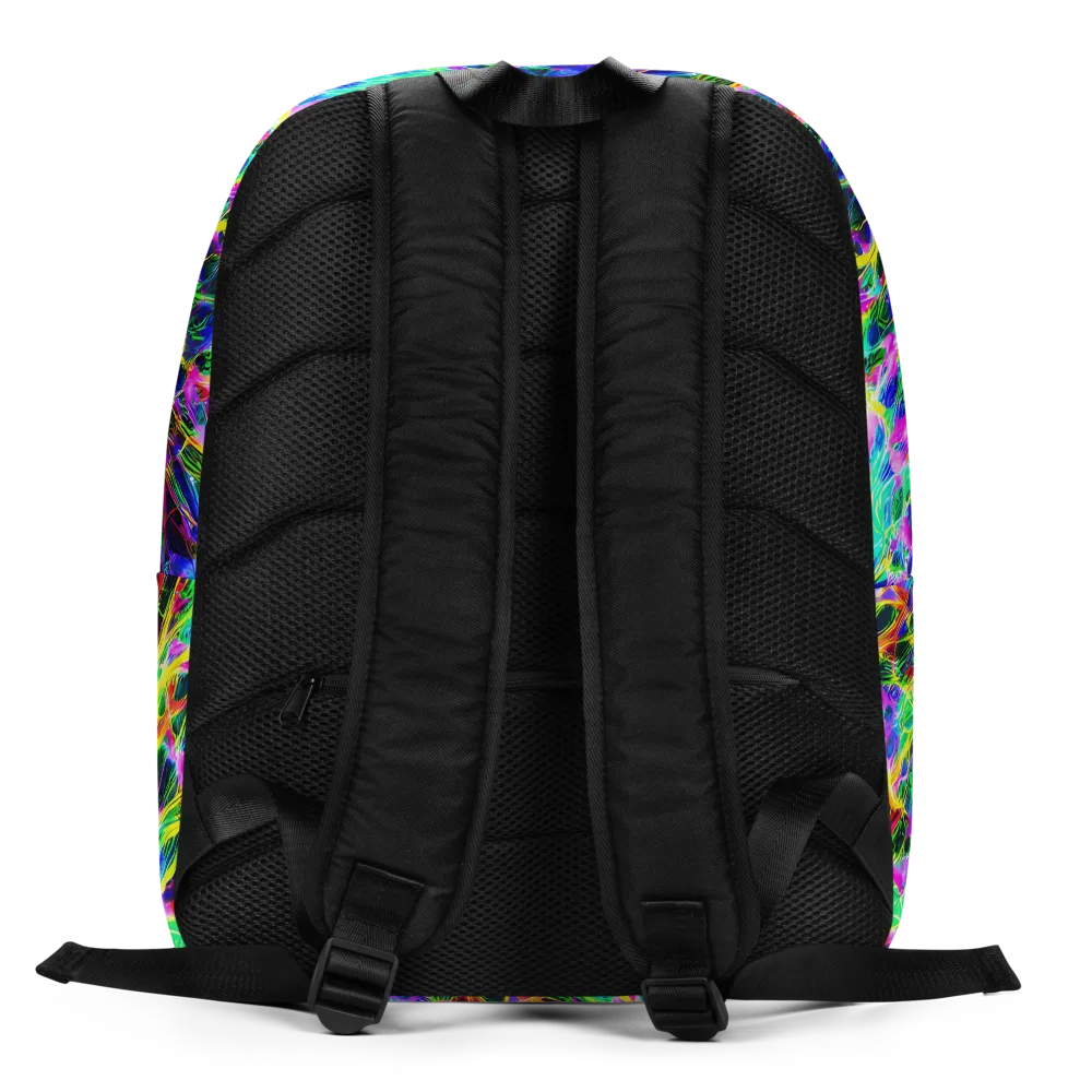 Psychedelic Rainforest on Minimalist Backpack — Back