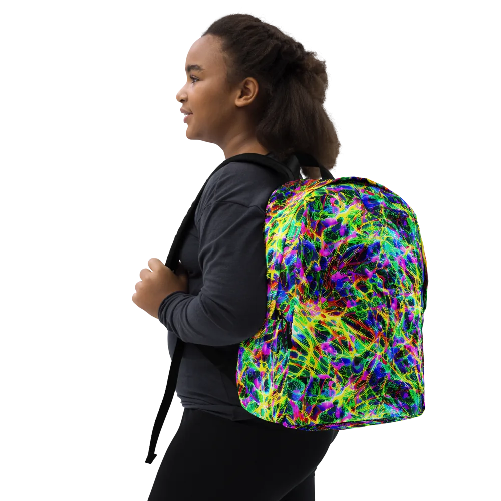 Psychedelic Rainforest on Minimalist Backpack — Right Front