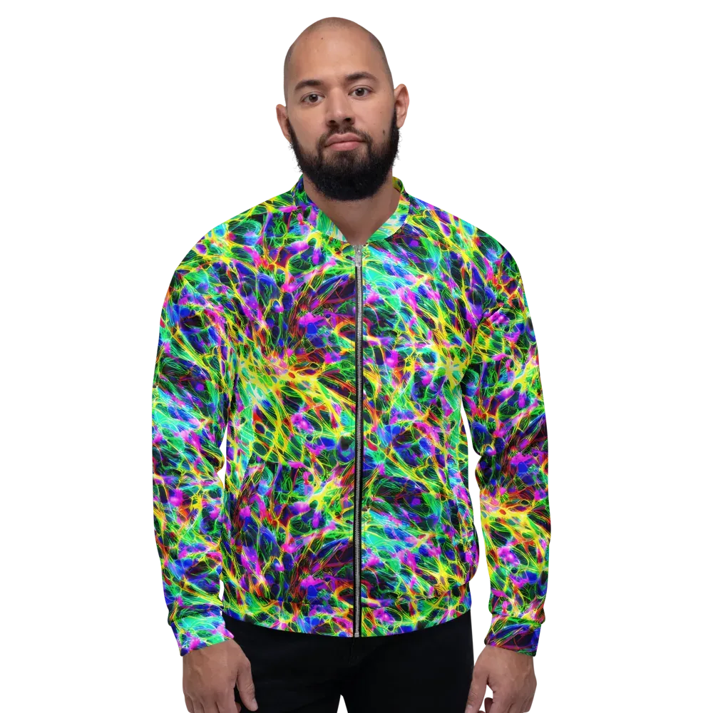 Psychedelic Rainforest on Bomber Jacket — Front