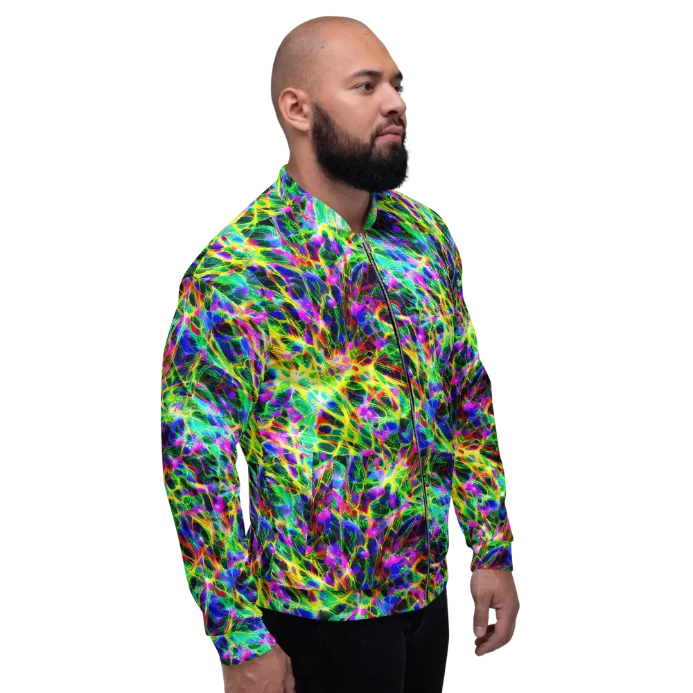 Psychedelic Rainforest on Bomber Jacket — Right