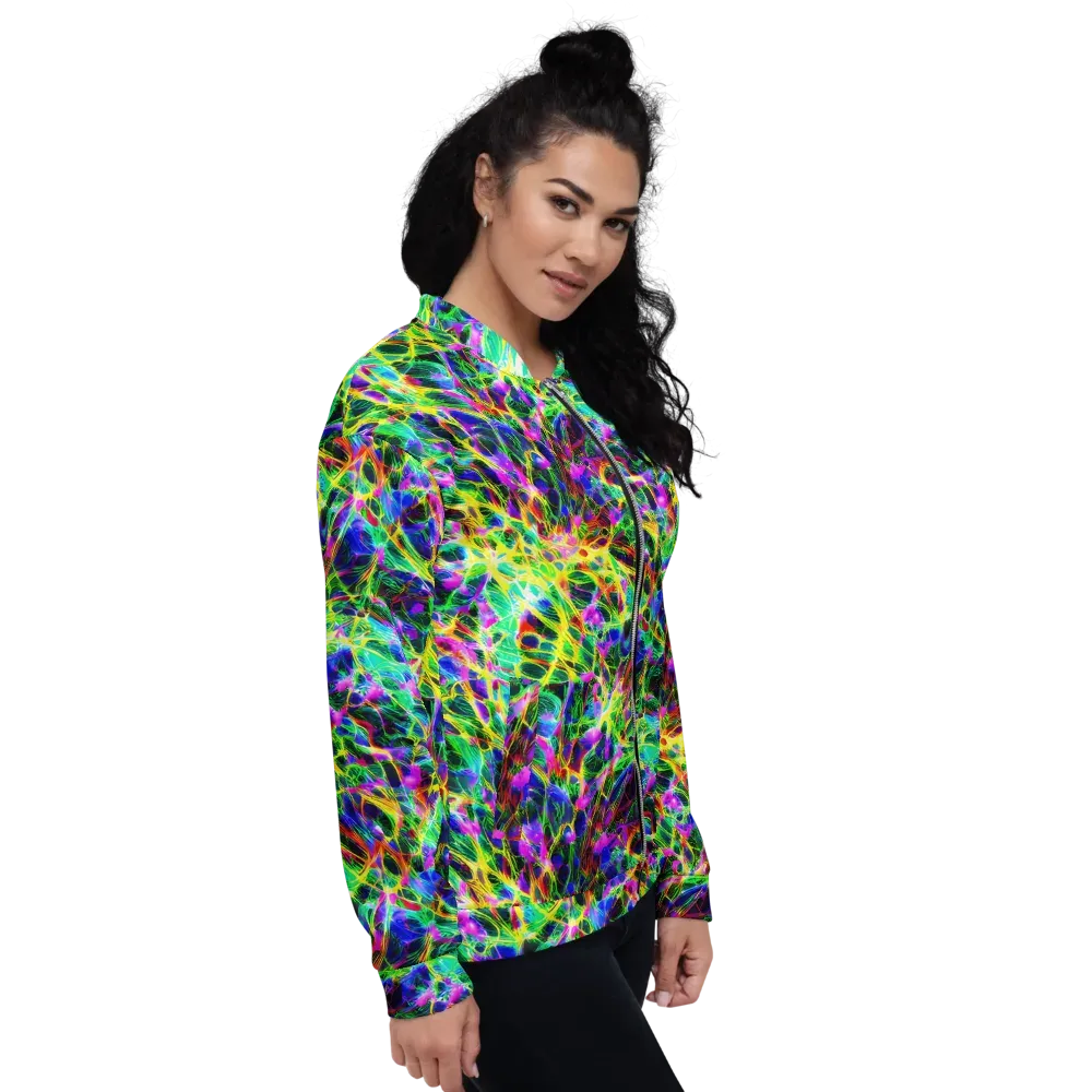Psychedelic Rainforest on Bomber Jacket — Right