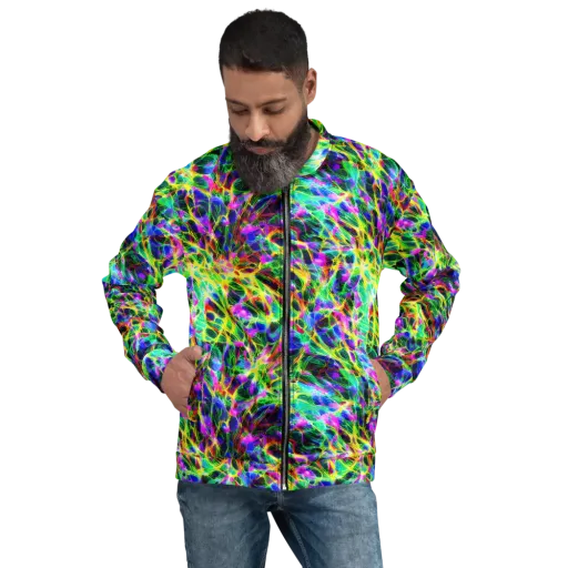Psychedelic Rainforest on a Bomber Jacket
